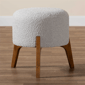 Baxton Studio Elkie Japandi Wood Ottoman Footstool - image 6