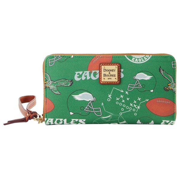 Dooney & Bourke Philadelphia Eagles LG Zip Around Wristlet