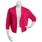 Plus Size Perceptions Solid 3/4 Sleeve Open Bolero Shrug - image 1