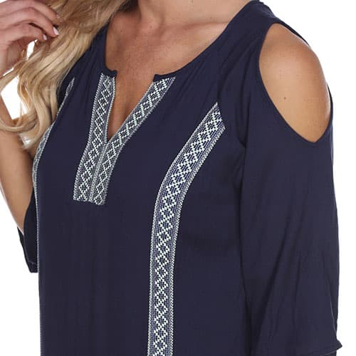 Womens White Mark Marybeth Embroidered Short Shift Dress
