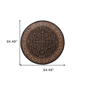 HomeRoots Blue & Red Oriental Round Rug - image 3