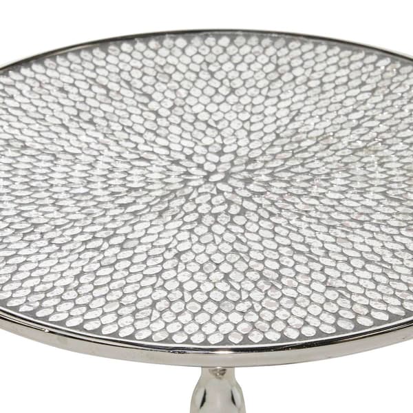 9th & Pike® Silver Aluminum Glam Coffee Table