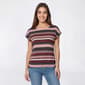 Womens Cure Extended Dolman Sleeve Texture Stripe Blouse - image 1