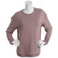 Womens Starting Point French Terry Long Sleeve Crew Neck Top - image 1