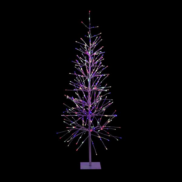 Alpine 6ft. Pre-Lit Silver Foil Christmas Tree