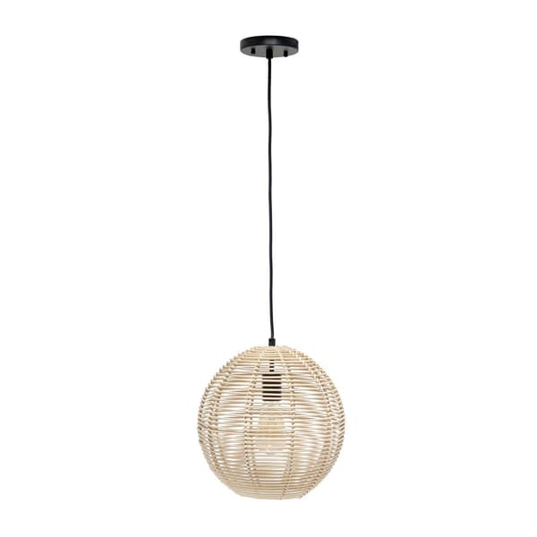 Lalia Home Ball Shaped Rattan Pendant Light Fixture