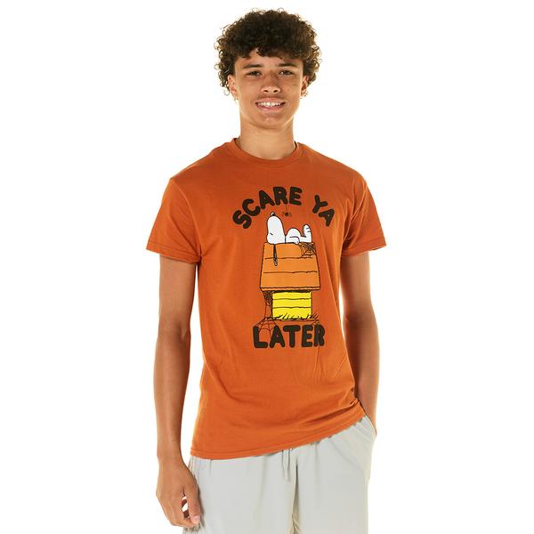 Young Mens Peanuts Scare Ya Later Graphic Tee - image 