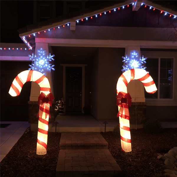 Northlight Pre-Lit Striped Candy Cane Christmas Outdoor Decor