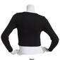Juniors One Step Up Long Sleeve Seamless V-Neck Crop Top - image 2