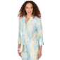 Petite Hearts of Palm Aqua Fresh 3/4 Sleeve Tropical Blouse - image 3