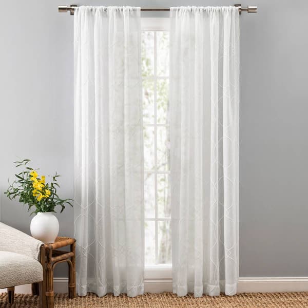 Haley Embroidered Sheer Curtain Panel