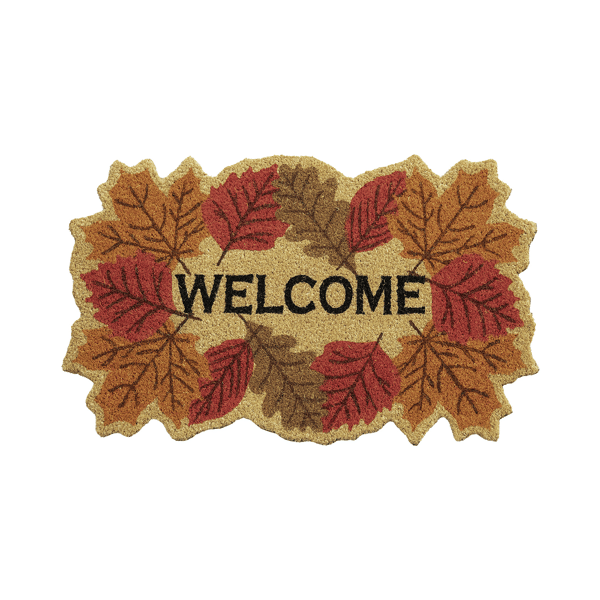 VCNY Home Welcome Leaf Outdoor Coir Doormat - image 