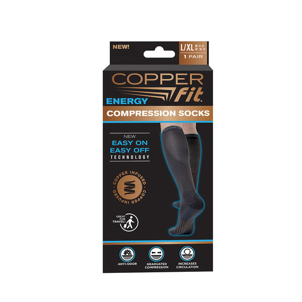 As Seen On TV Copper Fit XL 2.0 Energy Compression Socks - image 