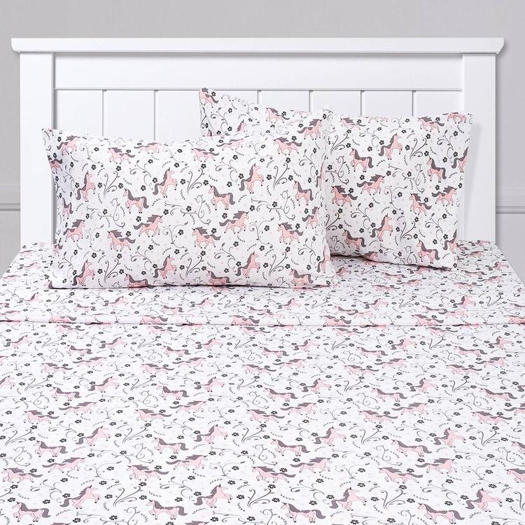 Sweet Home Collection Kids Fun & Colorful Unicorns Sheet Set