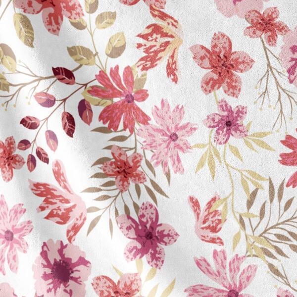 Spirit Linen Home&#8482; Velvet Christmas Pink/Floral Throw Blanket