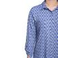 Womens NY Collection Long Sleeve Rolled Tab Chevron Button Front - image 3