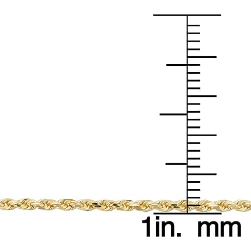 Unisex Gold Classics™ 10kt. Yellow Gold 1.9mm 18in. Rope Chain