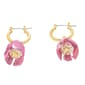 Betsey Johnson Garden Glam Tulip Huggie Hoop Earrings - image 4