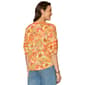 Womens Democracy Elbow Blouson Sleeve Floral Blouse - image 2