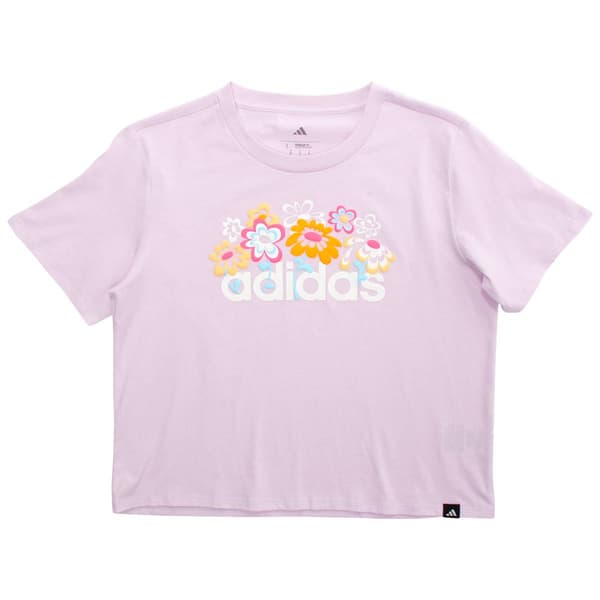 Girls (7-16) adidas® Short Sleeve Puff Floral Graphic Tee