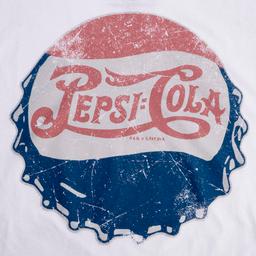 Young Mens Pepsi Cola Short Sleeve Graphic Tee - White