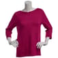 Womens Leo & Nicole 3/4 Sleeve Bateau Yarn Sweater - image 1