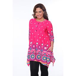 Plus Size White Mark Lucy Medallion Print Tunic
