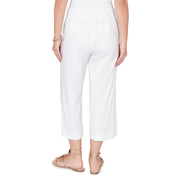 Womens Ruby Rd. Renaissance Romance Linen Wide Leg Capris