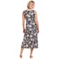 Womens Perceptions Sleeveless Floral Ruched Waist Midi Dress - image 2