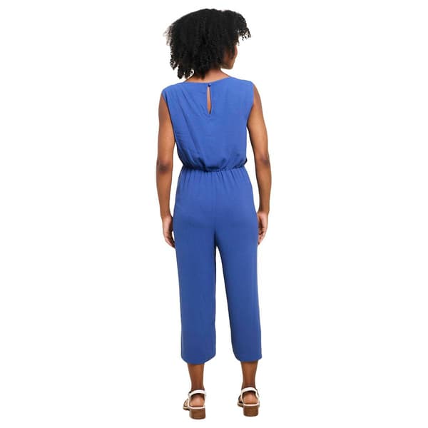 Petite Connected Apparel Sleeveless Tie Front Jumpsuit