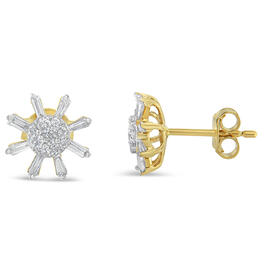 Diamond Classics&#8482; 10kt. Sunburst Diamond Stud Earrings