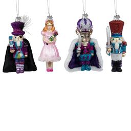 Kurt S. Adler 4pc. Noble Gems(tm) Glass Nutcracker Ornament Set