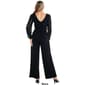 Juniors Almost Famous&#8482; Mesh Sleeve Liverpool Wrap Jumpsuit w/Sash - image 2