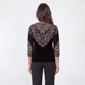 Womens Emily Daniels 3/4 Sleeve Rhinestone Paisley Sweater - image 2