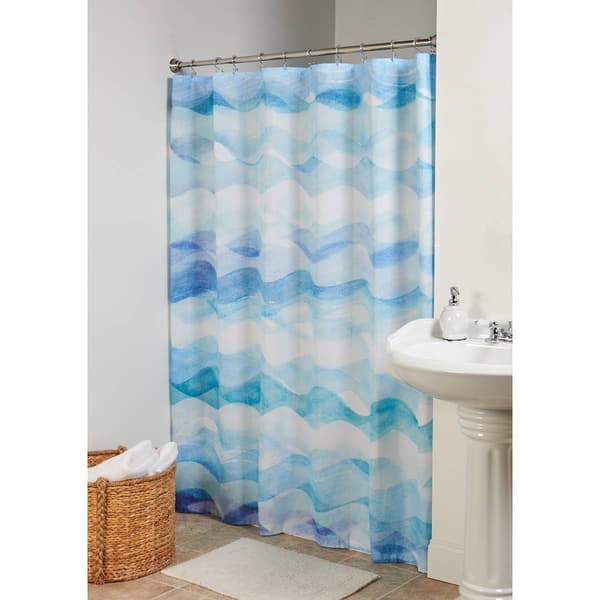 Roller Stripe Shower Curtain - image 