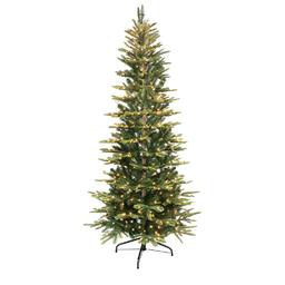Puleo Int. 6.5ft. Pre-Lit Slim Aspen Fir Christmas Tree