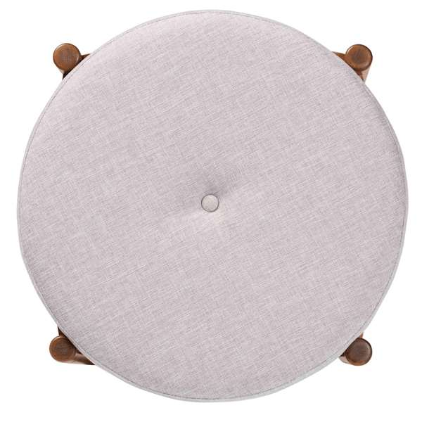Baxton Studio Iliana Japandi Wood Ottoman Footstool