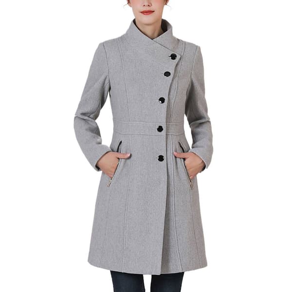 Womens BGSD Asymmetrical Button Front Walker Coat - image 