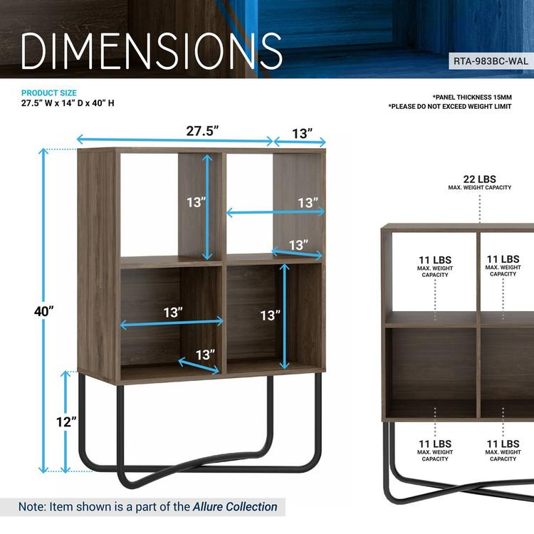 Techni Mobili Modern Geometric Bookcase
