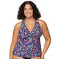 Plus Size Leilani Kauai Breeze Hi-Back Tankini Swim Top - image 1