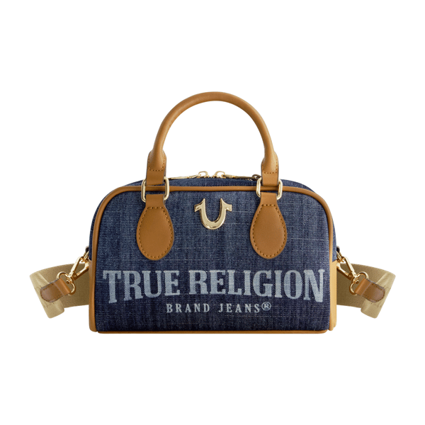 True Religion Denim Logo Mini Satchel Crossbody Bag - image 