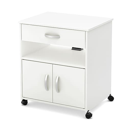South Shore Axess Printer Cart on Wheels - White - image 