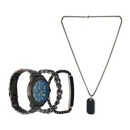 Mens Rocawear Watch w/ Pendant & Bracelet Set - 9659S-42-G28