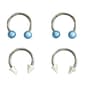 2pk. 16-Gauge Surgical Steel Horseshoe Set w/ Beads & Cones - image 1