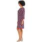 Womens Sandra Darren 3/4 Sleeve Keyhole Neck Border Shift Dress - image 4