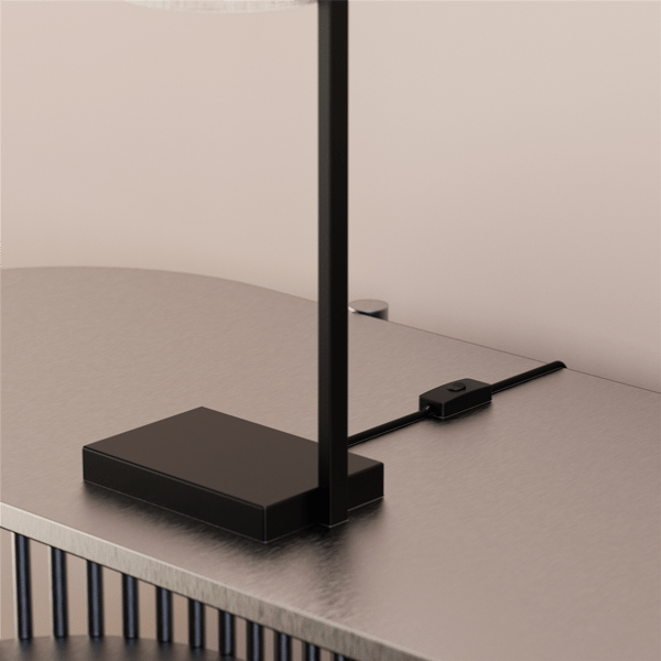 Infibrite 25in. Rectangular Frame Table Lamp with Cylinder Shade