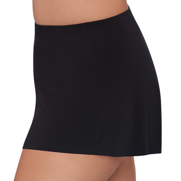 Womens TrimShaper High Waisted Solid Drape Swim Shorts