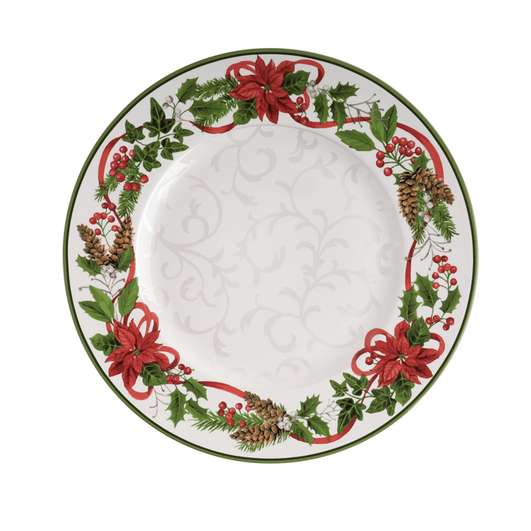 222 Fifth Holiday Festivities 12pc. Porcelain Dinnerware Set