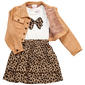 Girls (4-6x) Little Lass(R) 2pc. Faux Suede Jacket w/ Leopard Dress - image 1