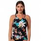 Womens Jantzen Audrey Garden Party Drape Tankini Swim Top - image 1